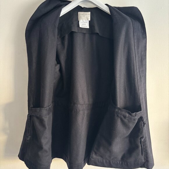 $850 Stephan Schneider Black Wool Hooded Coat/ Jacket - Large- XL - Picture 9 of 12